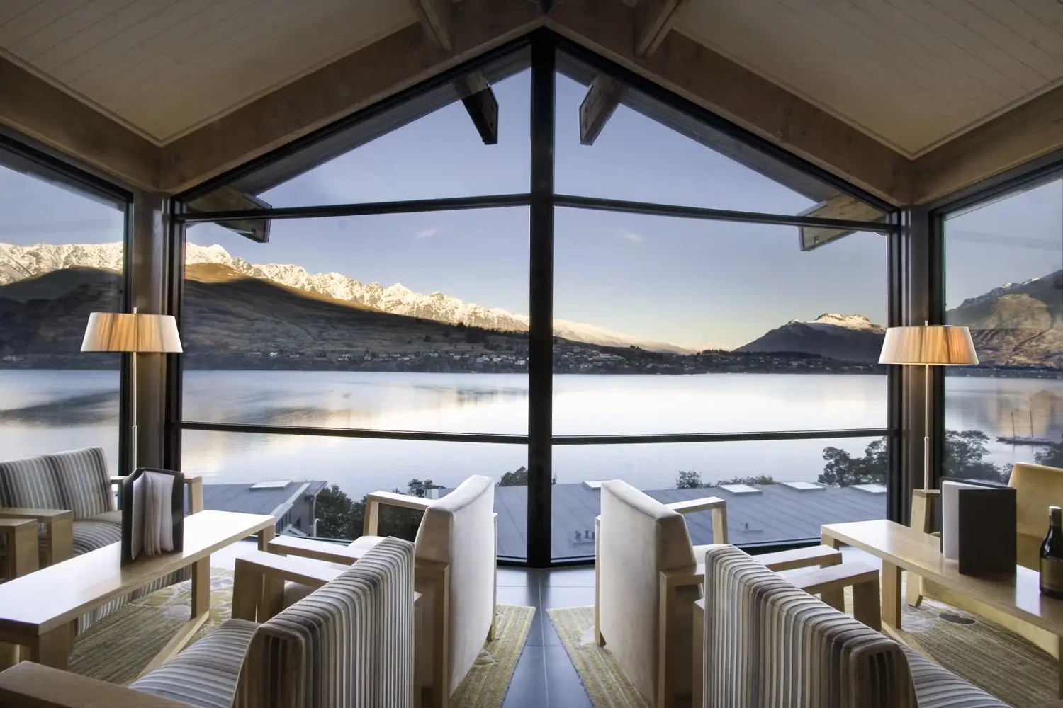 The Rees Hotel Queenstown lounge views